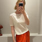 G-Strickshirt Creme