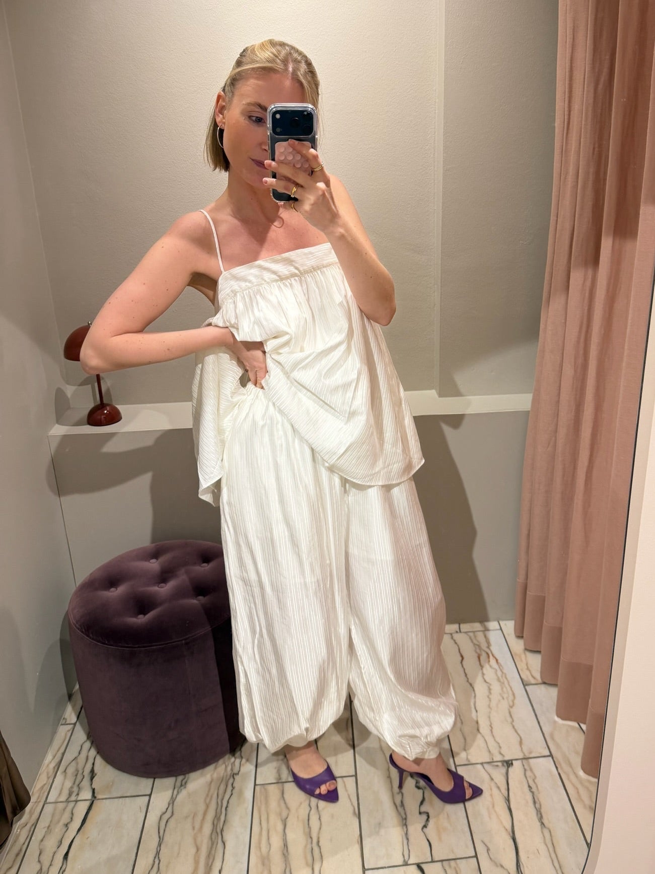 Rotate Striped Balloon Pants