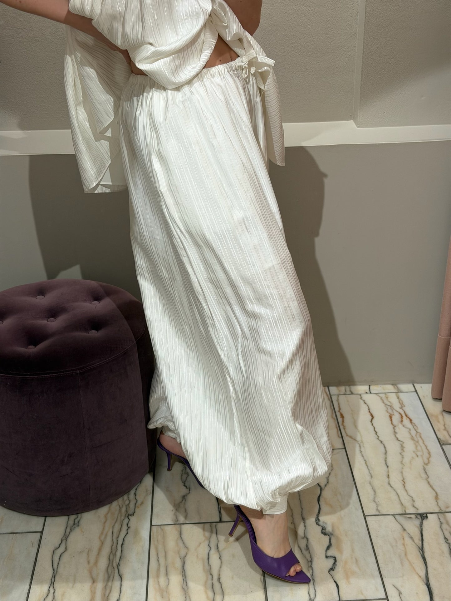 Rotate Striped Balloon Pants