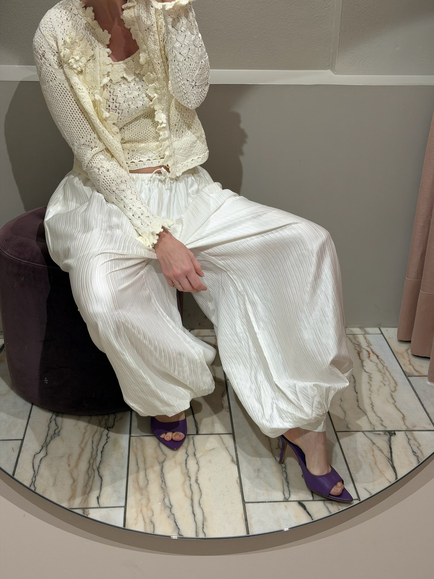 Rotate Striped Balloon Pants