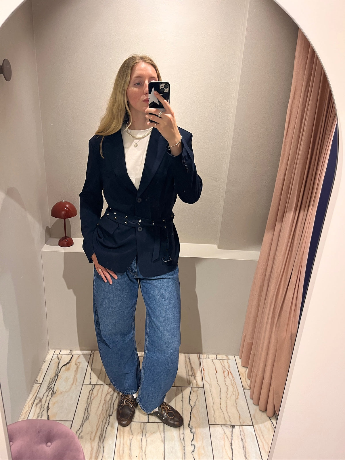 g-Blazer Belted Navy