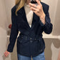 g-Blazer Belted Navy