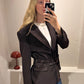 g-Blazer Belted Chocolate