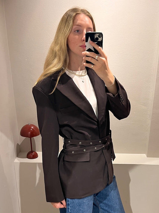 g-Blazer Belted Chocolate