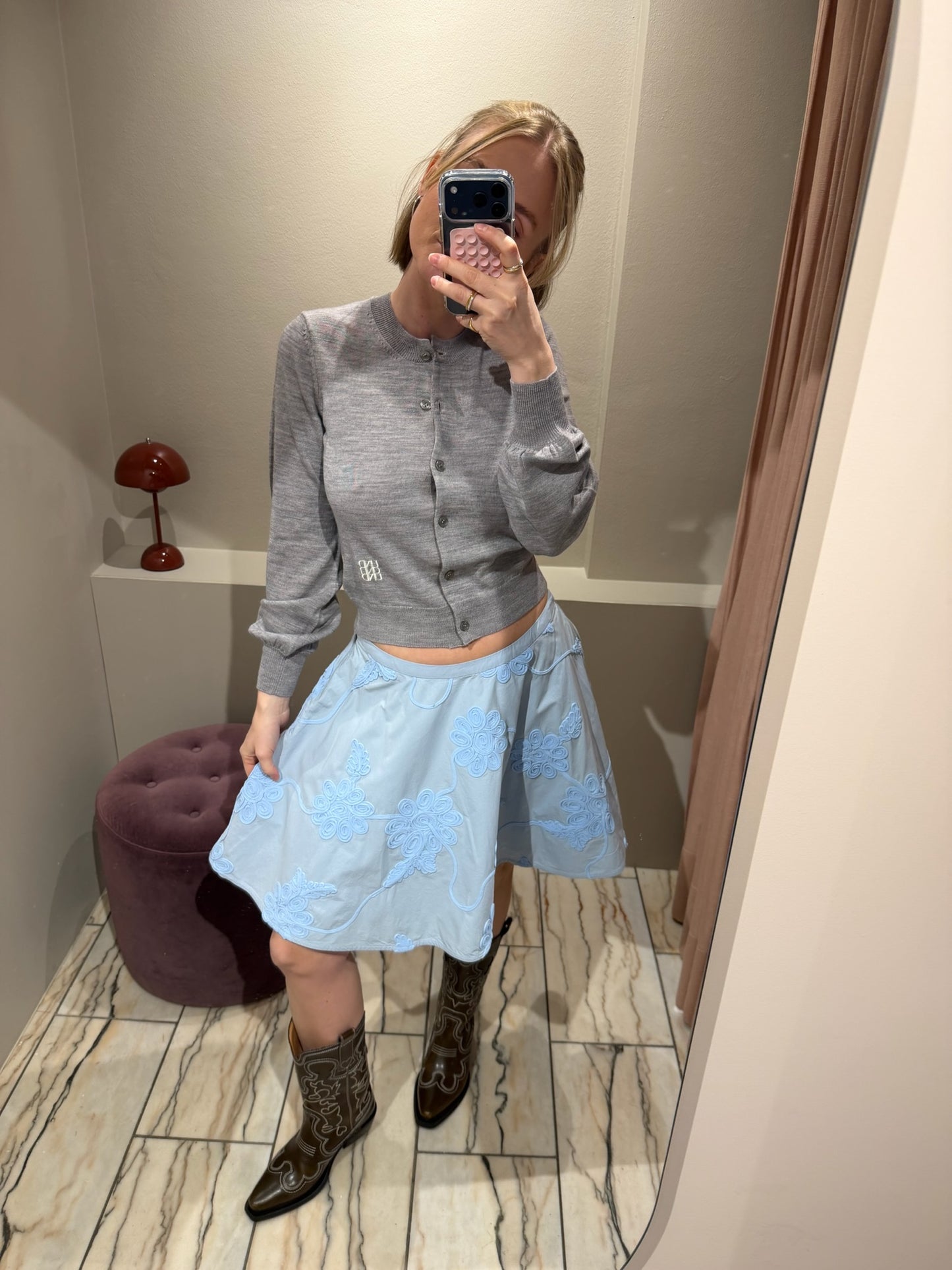 Rotate Flower Mini Skirt