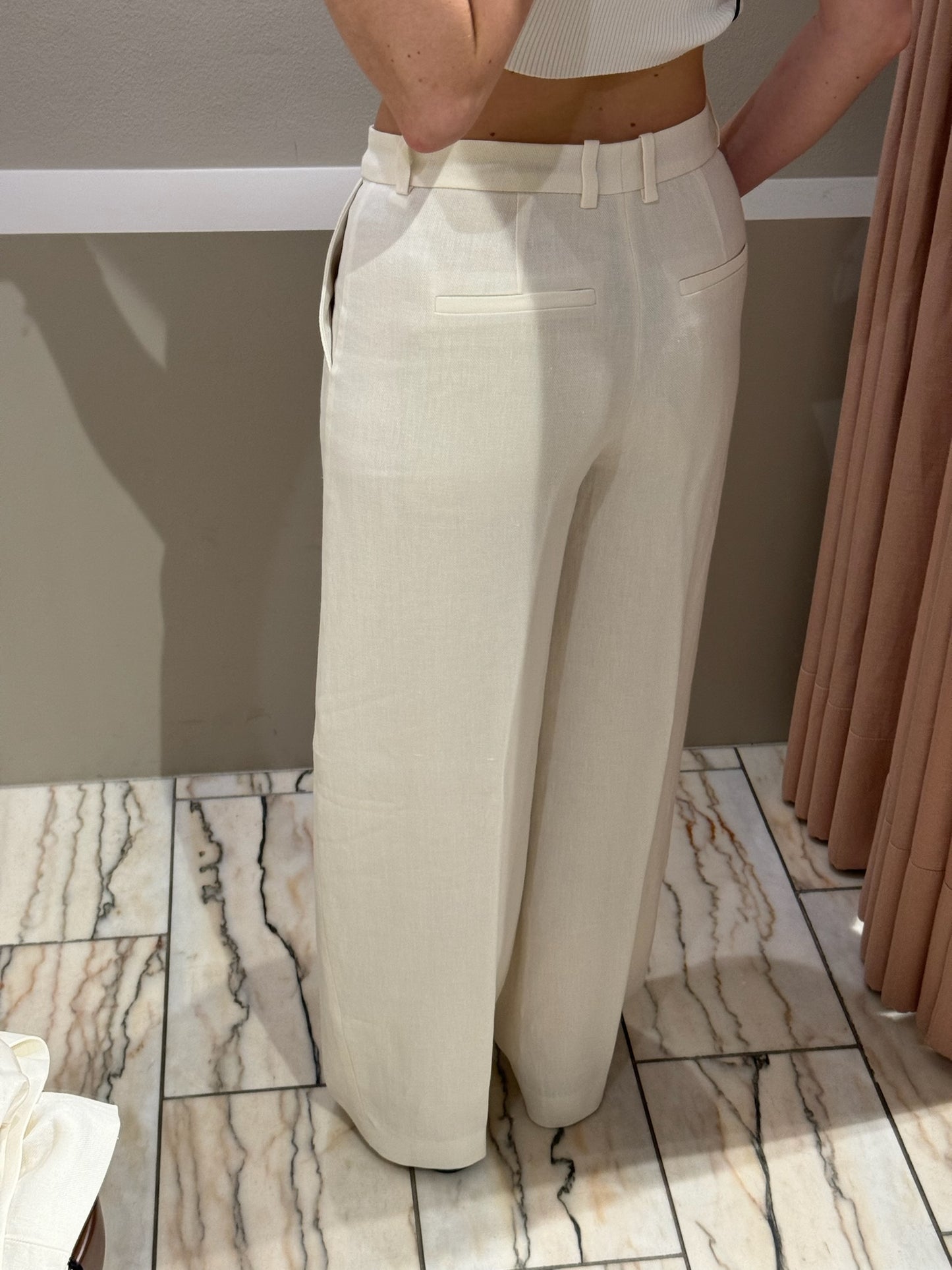 Drykorn Desk Linen Trousers Offwhite