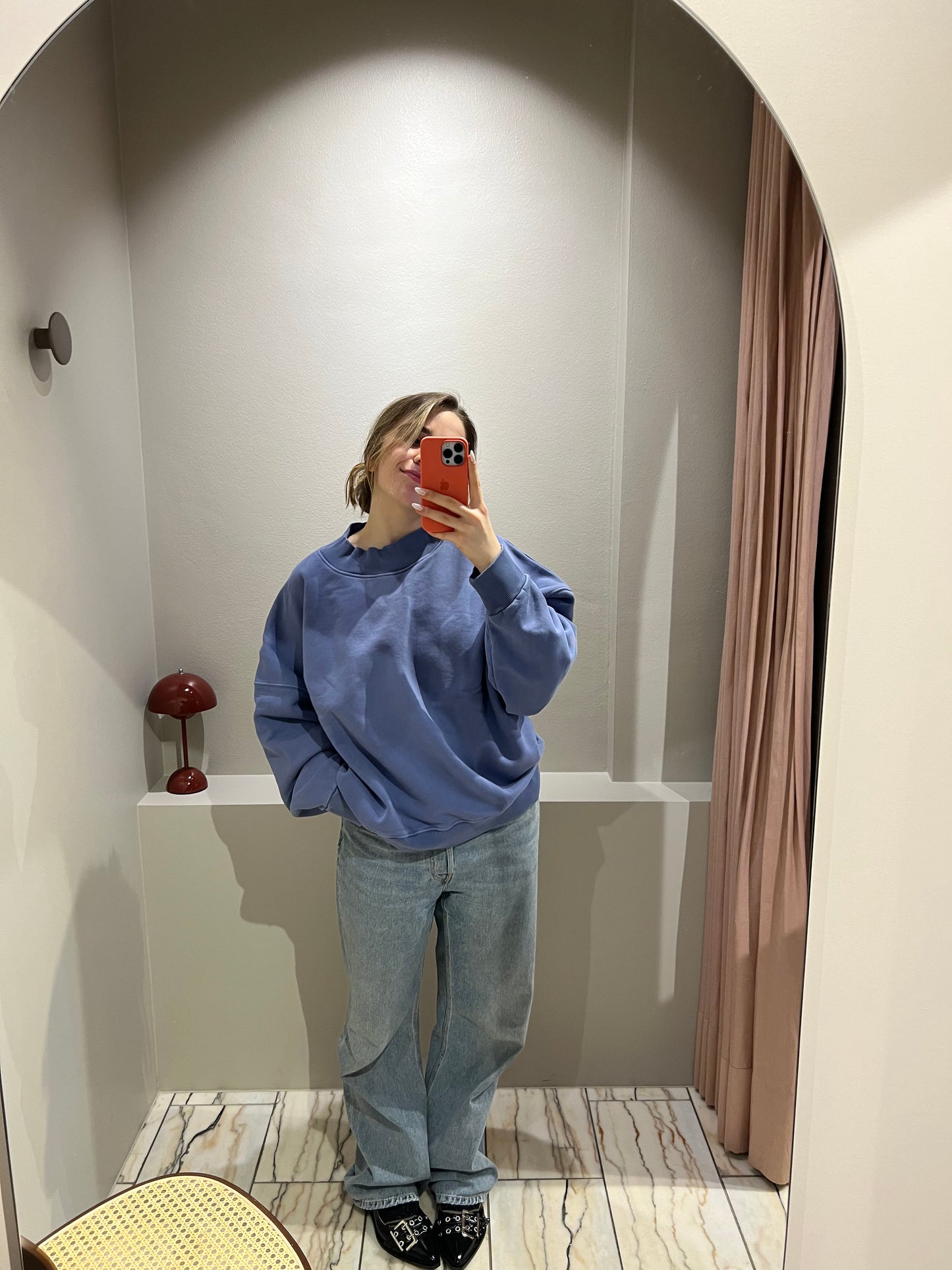 Grey Marl Frankie Sweater VINTAGE BLUE