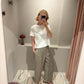 Noa Crop Business Leinen Hosen
