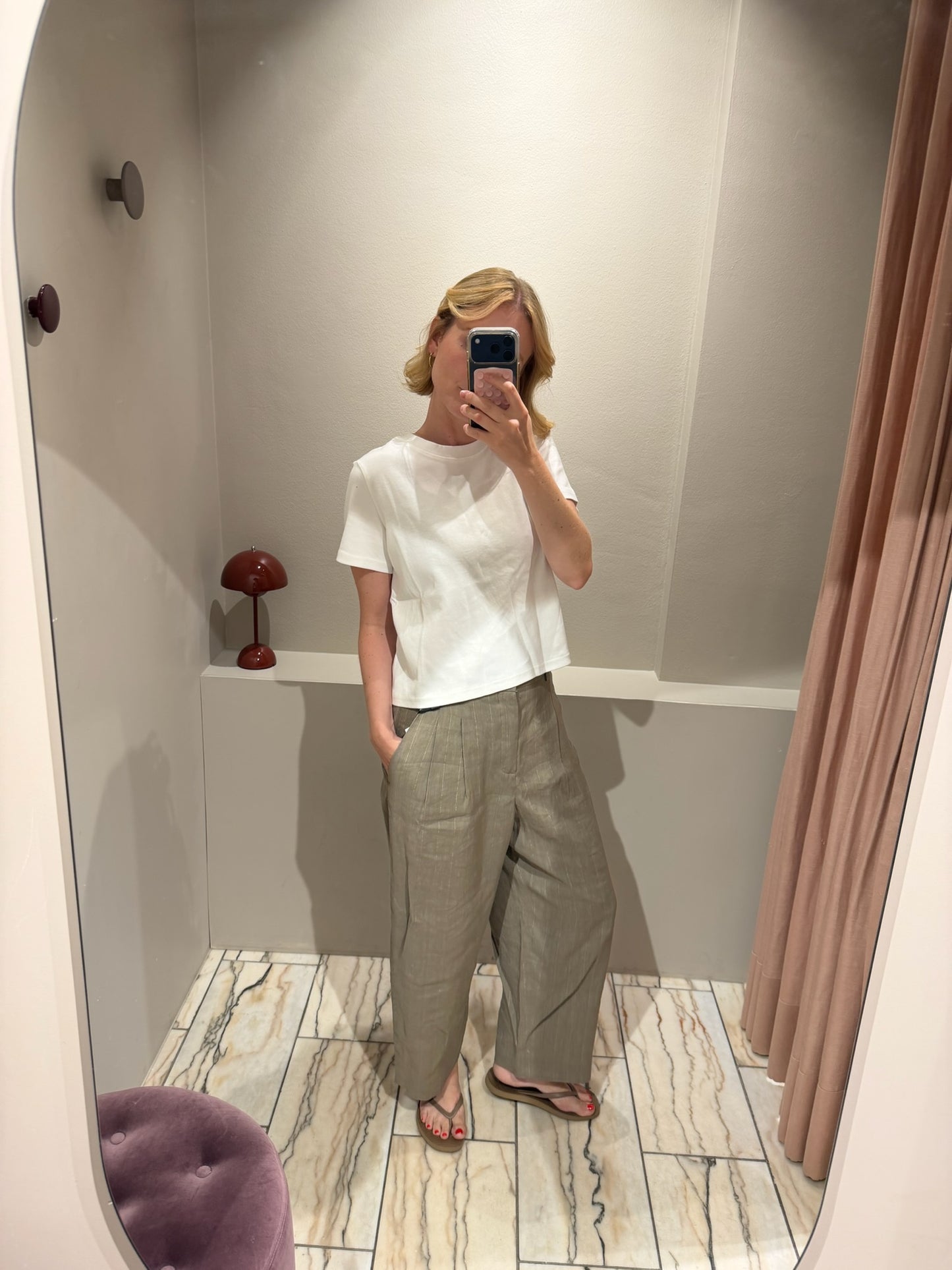 Noa Crop Business Leinen Hosen