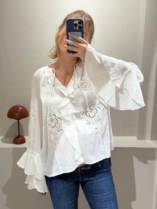 Ba&Sh Omar Bluse White