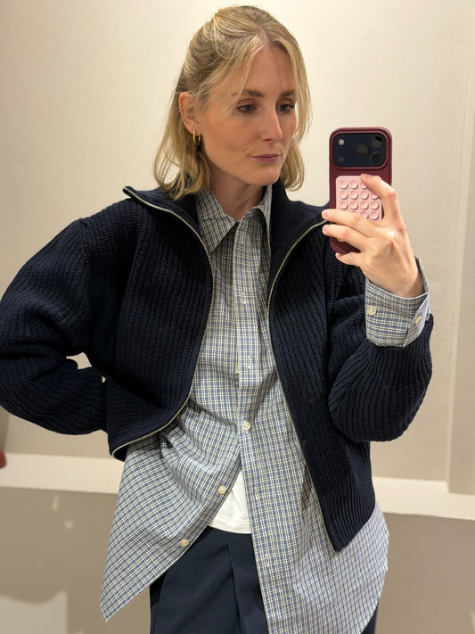 North Zip Strickjacke Navy