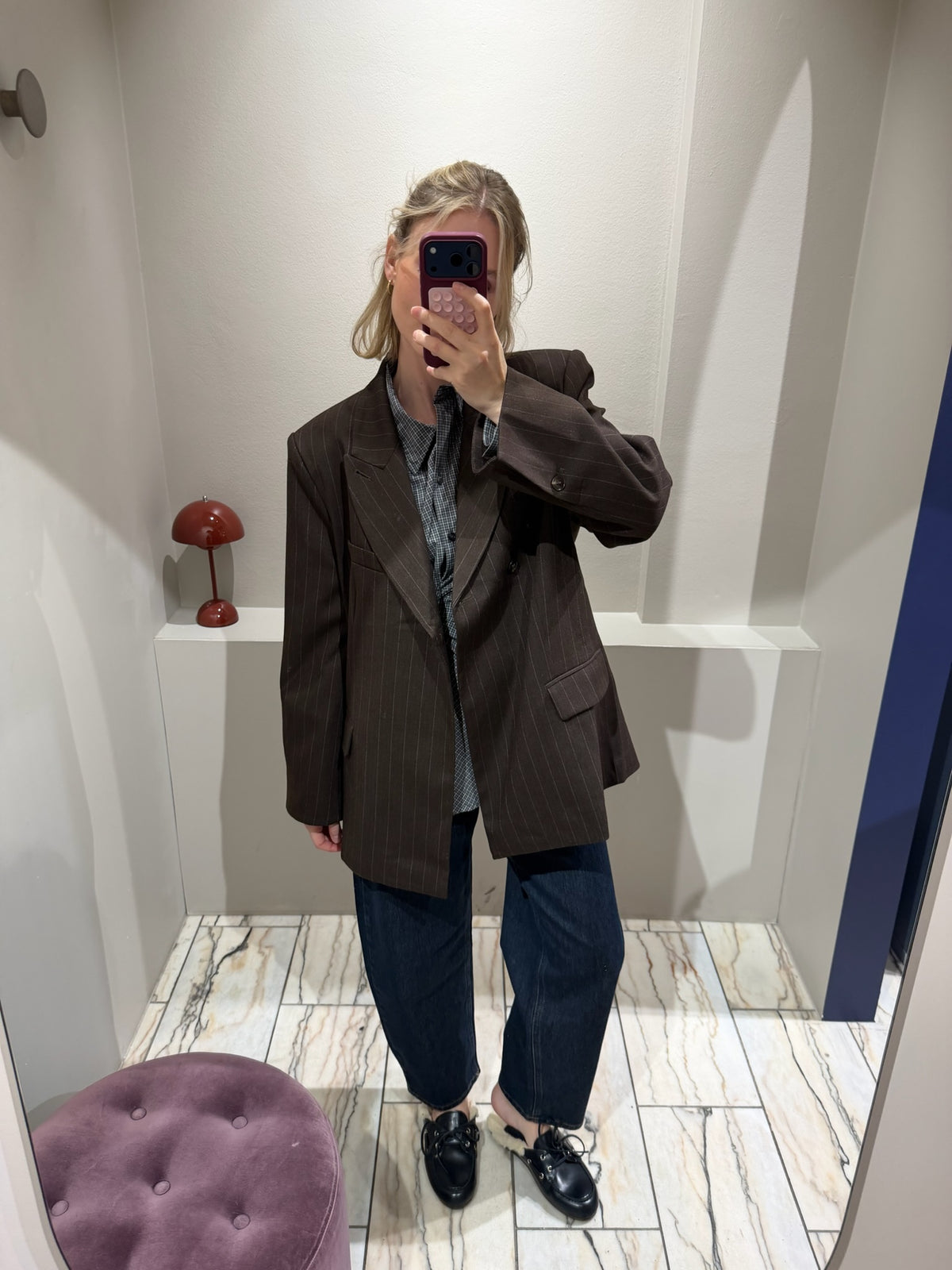g-Blazer Chocolate Pinstripes