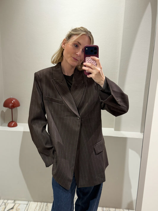 g-Blazer Chocolate Pinstripes