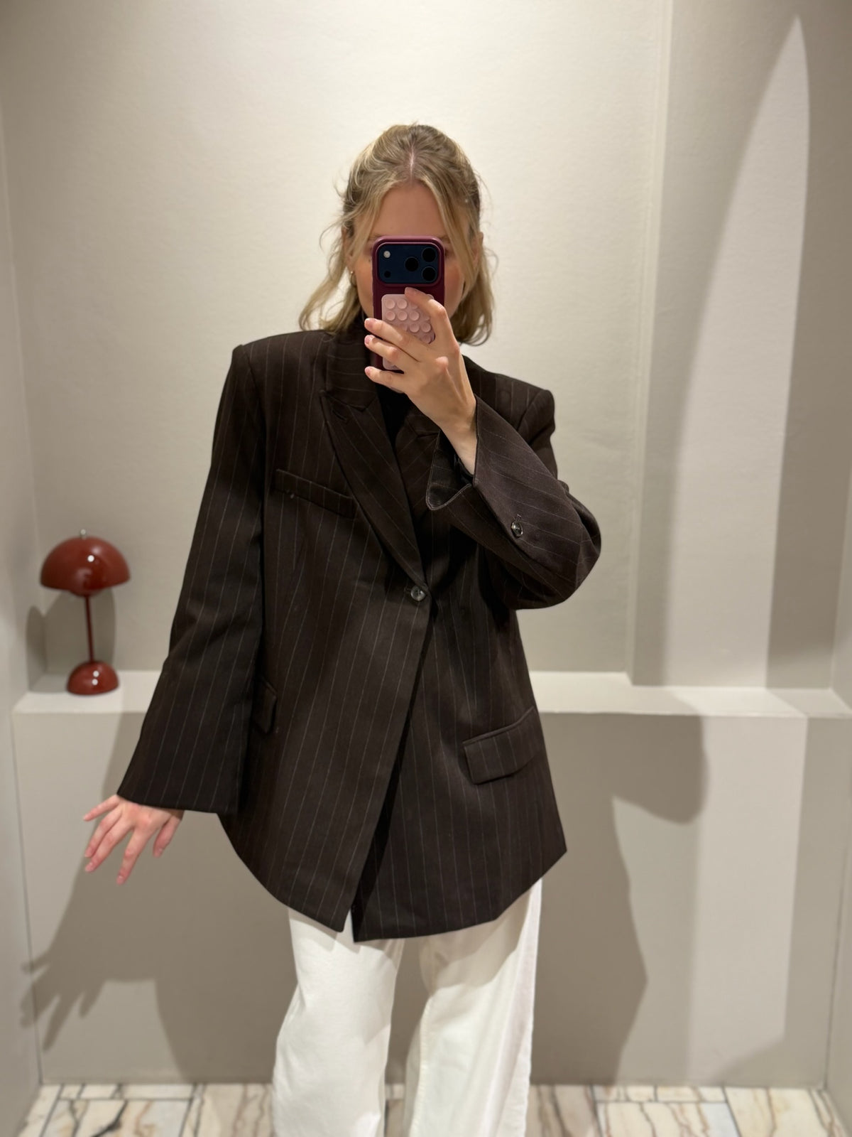 g-Blazer Chocolate Pinstripes
