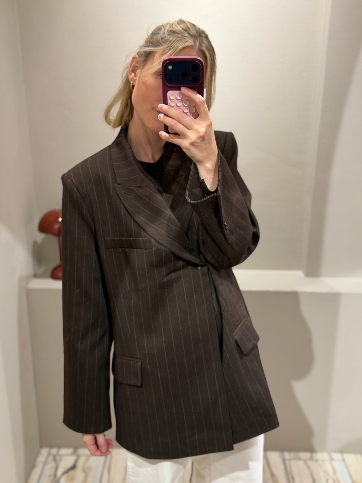 g-Blazer Chocolate Pinstripes