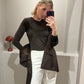 g-Sheer Longsleeve Chocolate