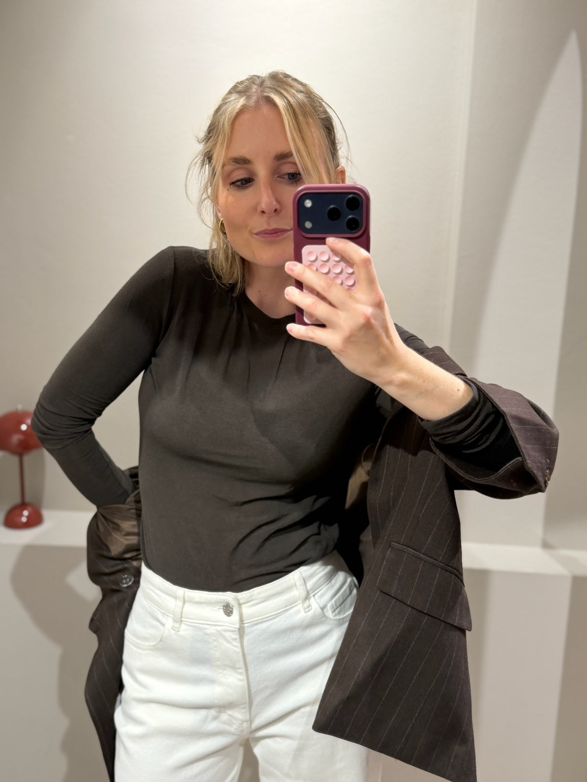 g-Sheer Longsleeve Chocolate