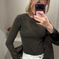 g-Sheer Longsleeve Chocolate