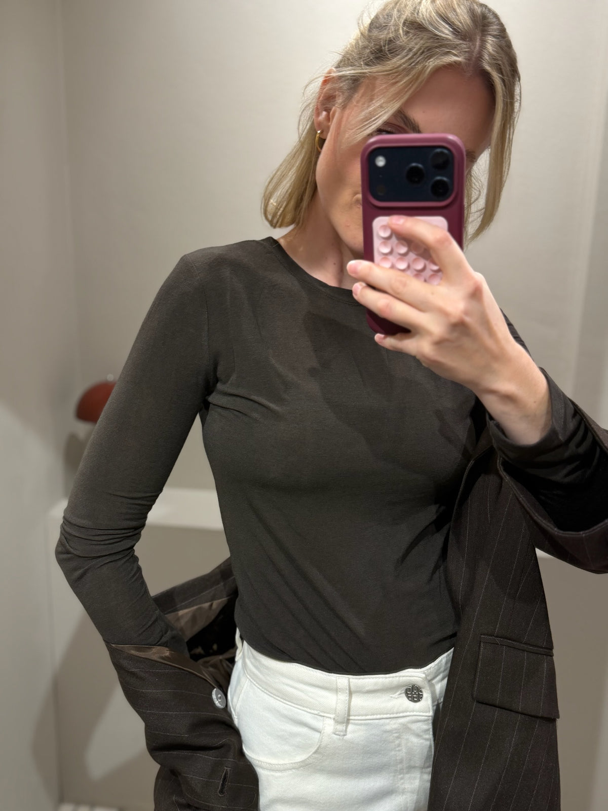 g-Sheer Longsleeve Chocolate