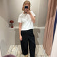 Noa Crop Hose Schwarz