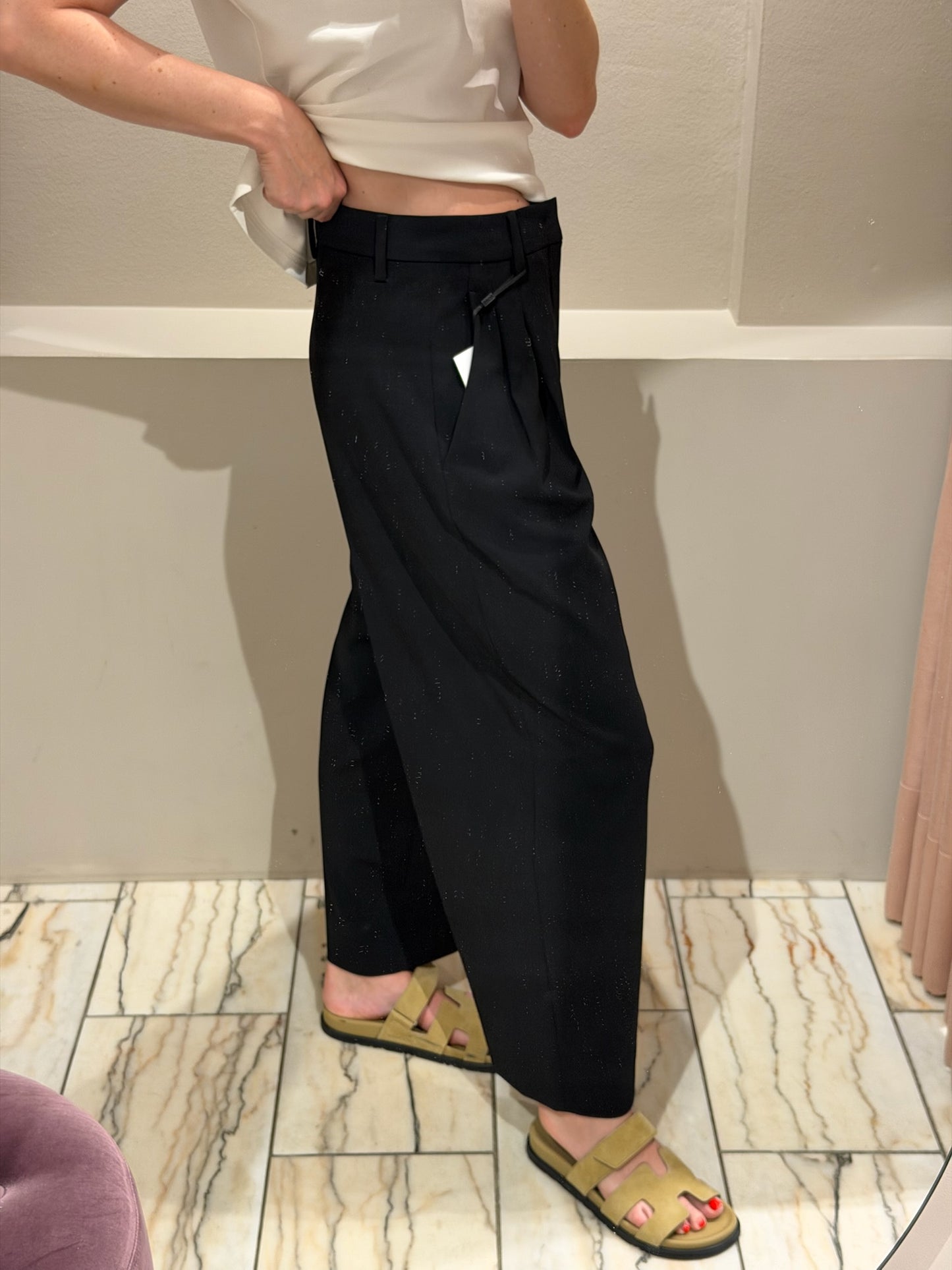 Noa Crop Hose Schwarz
