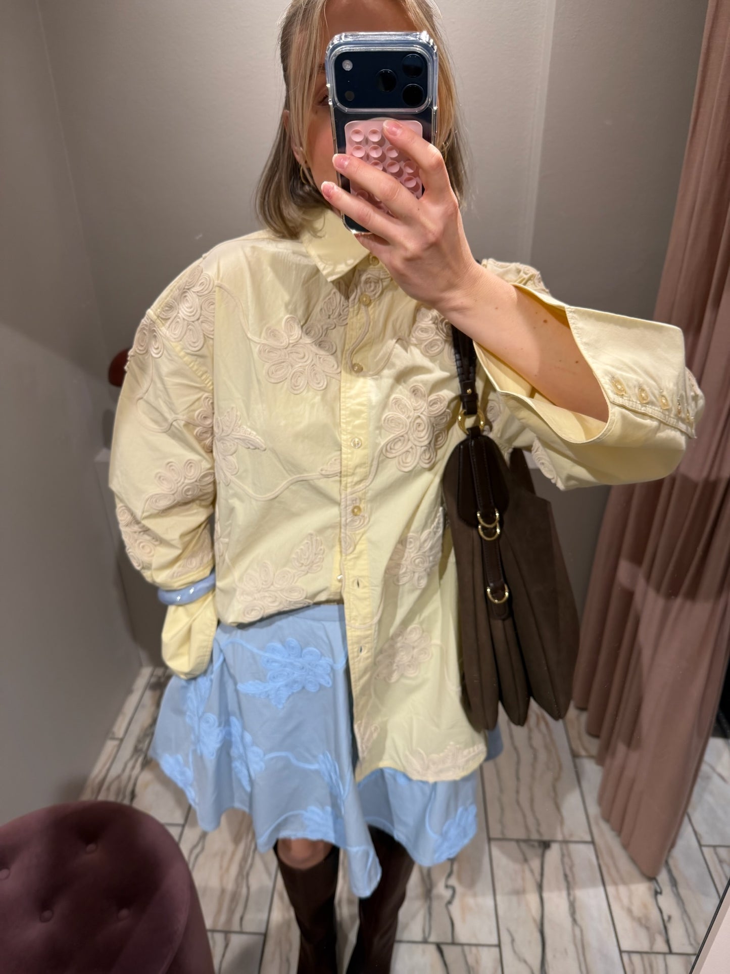 Rotate Flower Oversized Shirt