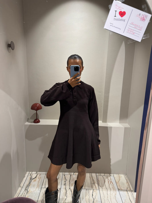 Rotate Sunday Slinky Knit Polo Dress