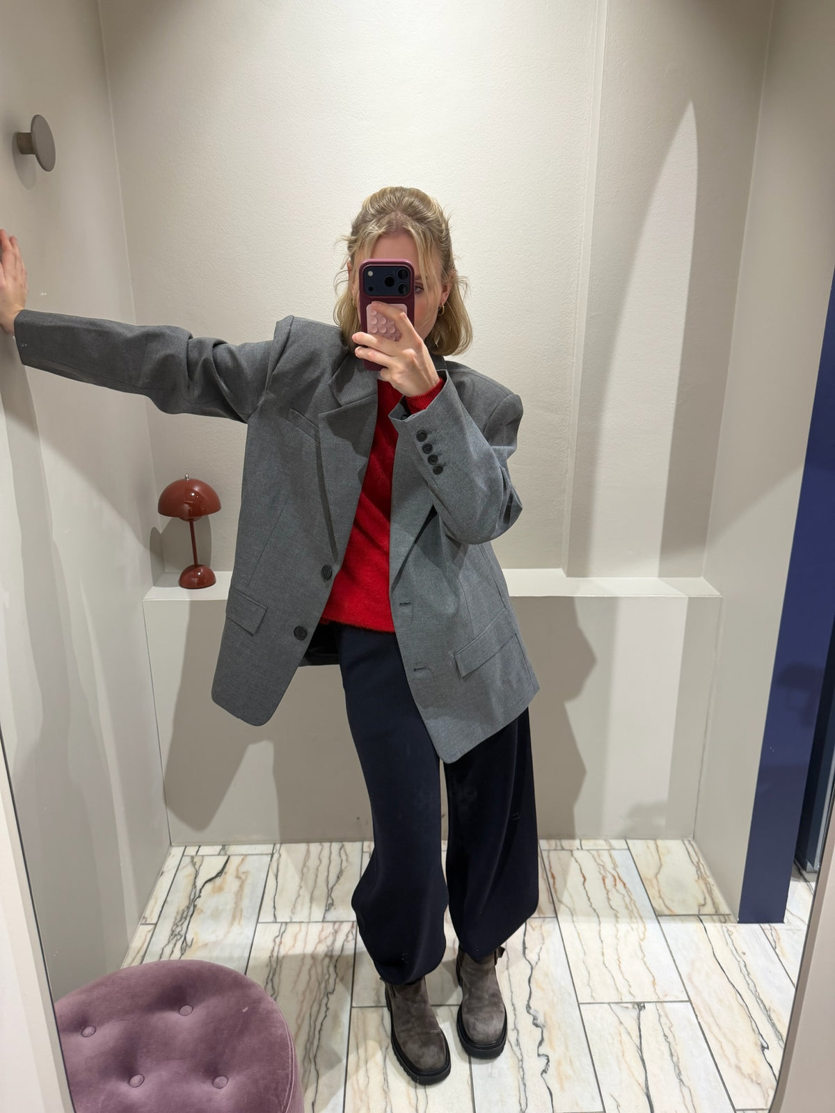 Paula Blazer Grau