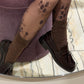 Cherry Short Socks Braun