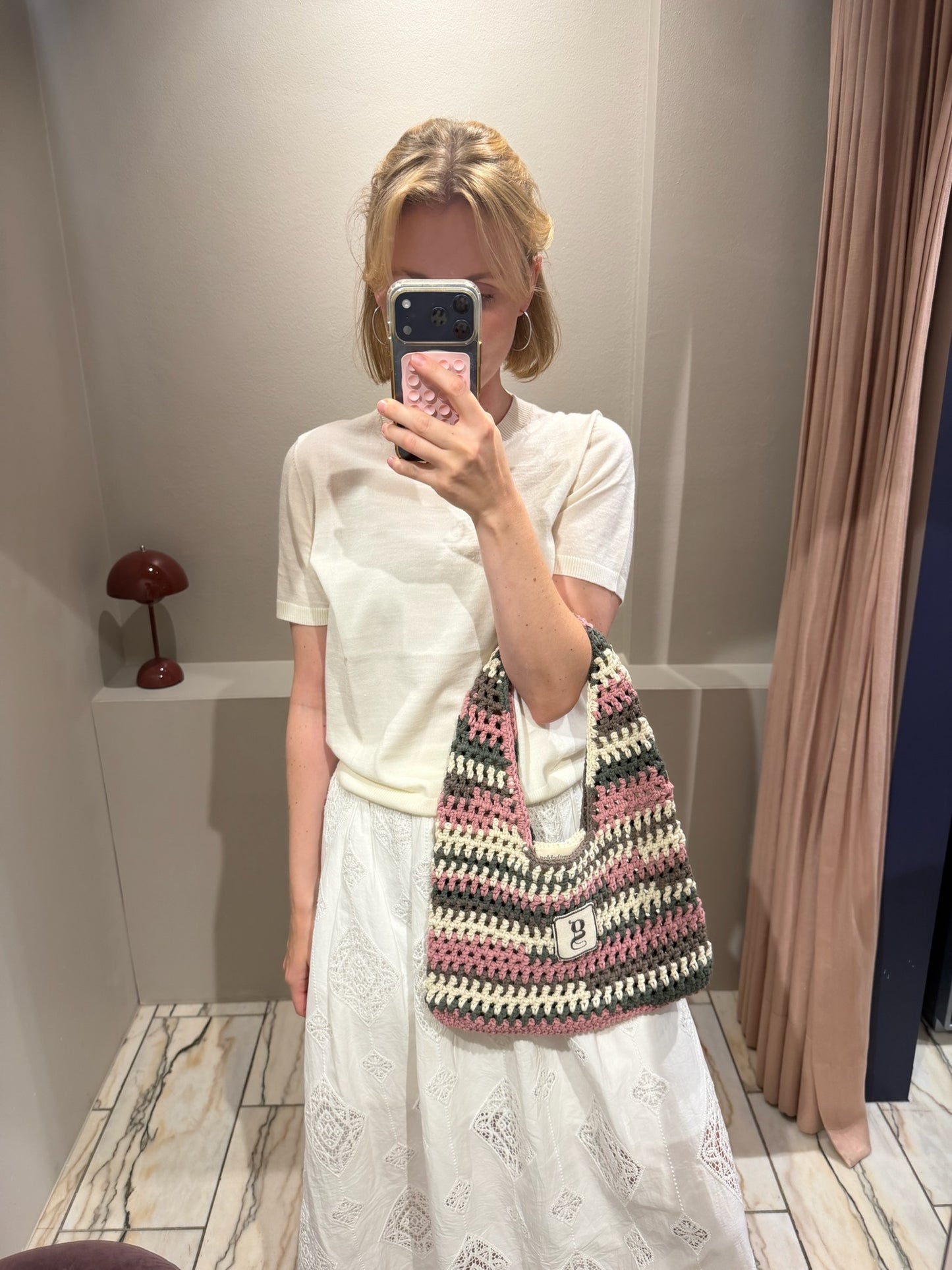 Midi g-Bag Pink Striped