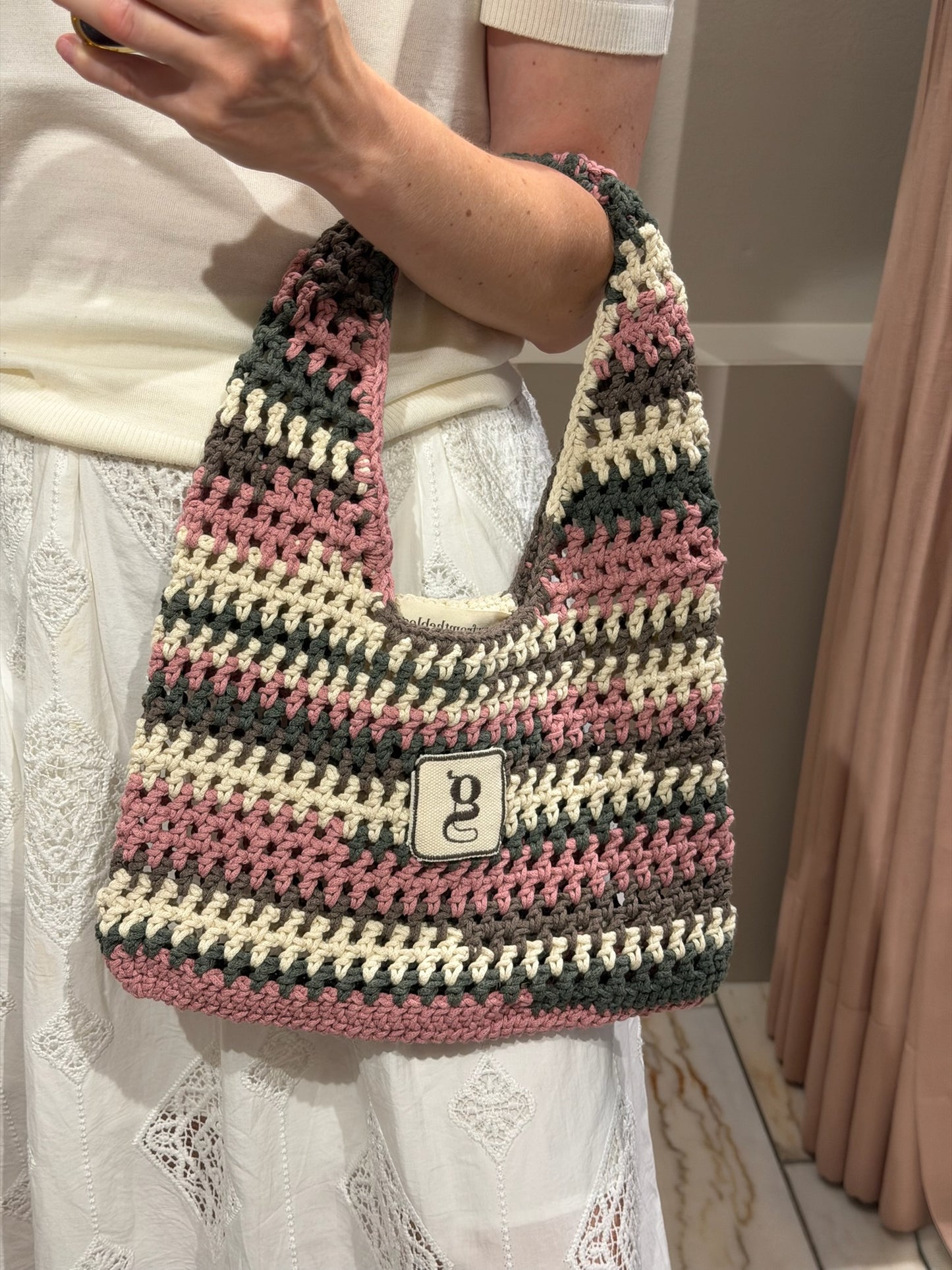 Midi g-Bag Pink Striped