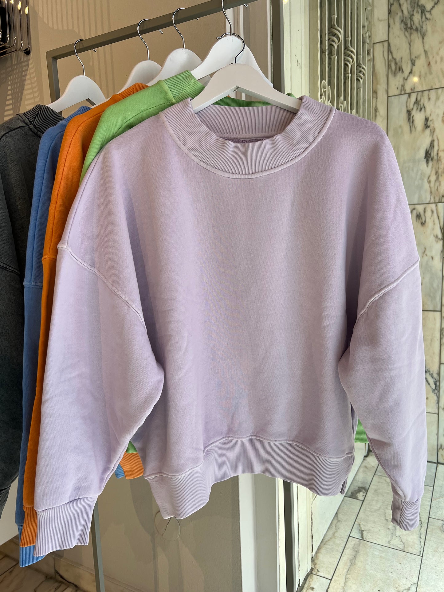 Grey Marl Sweater LAVENDER
