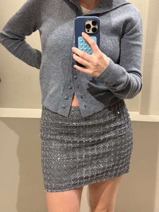 ROTATE Beaded Mini Skirt