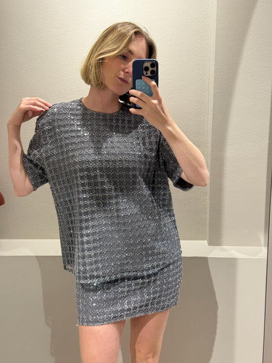 ROTATE Beaded Oversized Top