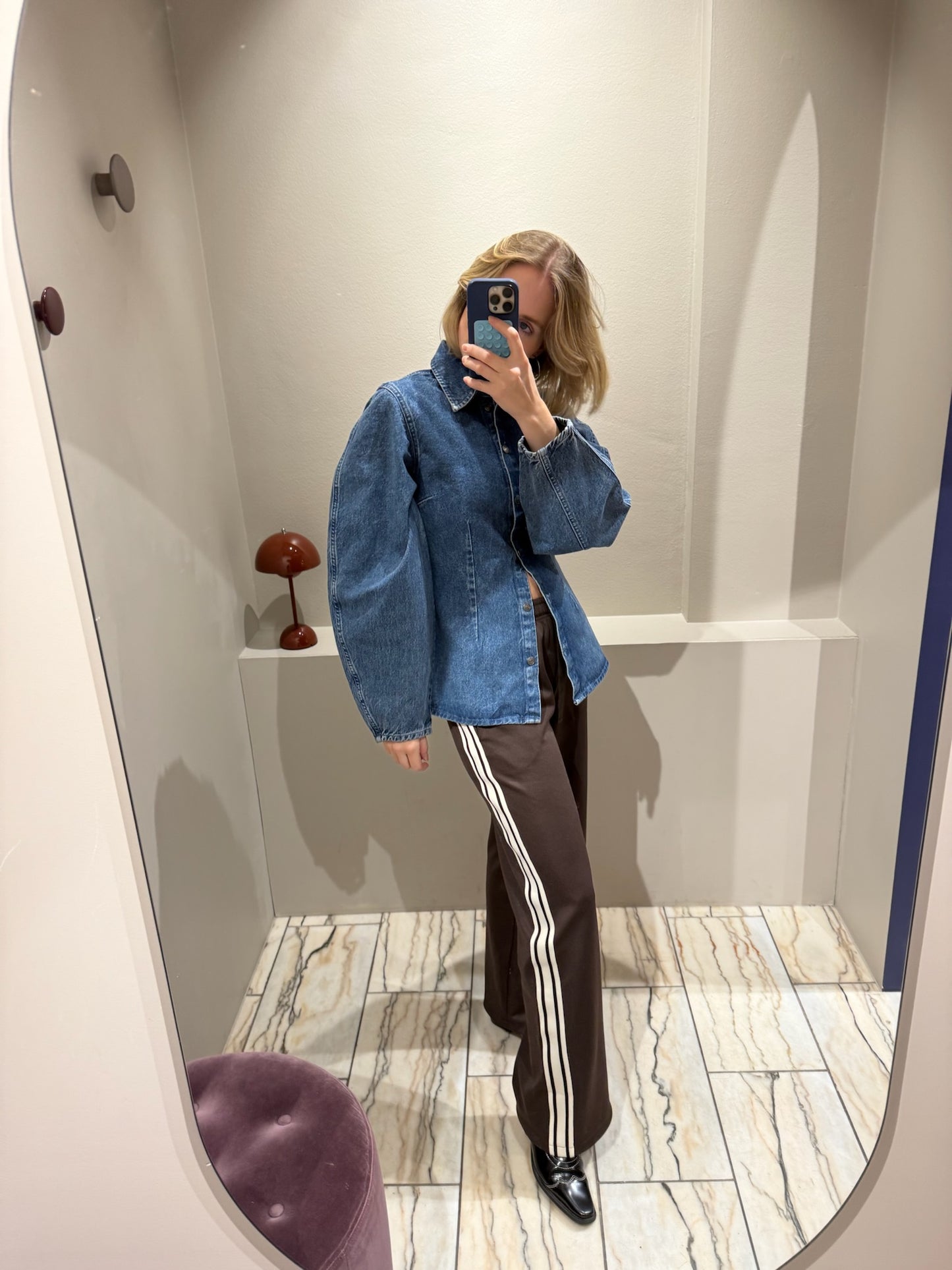 ROTATE Fitted Denim Shirt