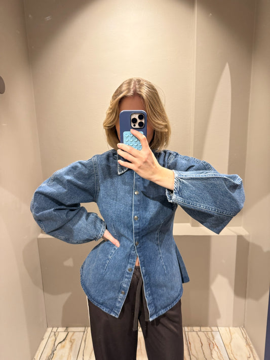 ROTATE Fitted Denim Shirt