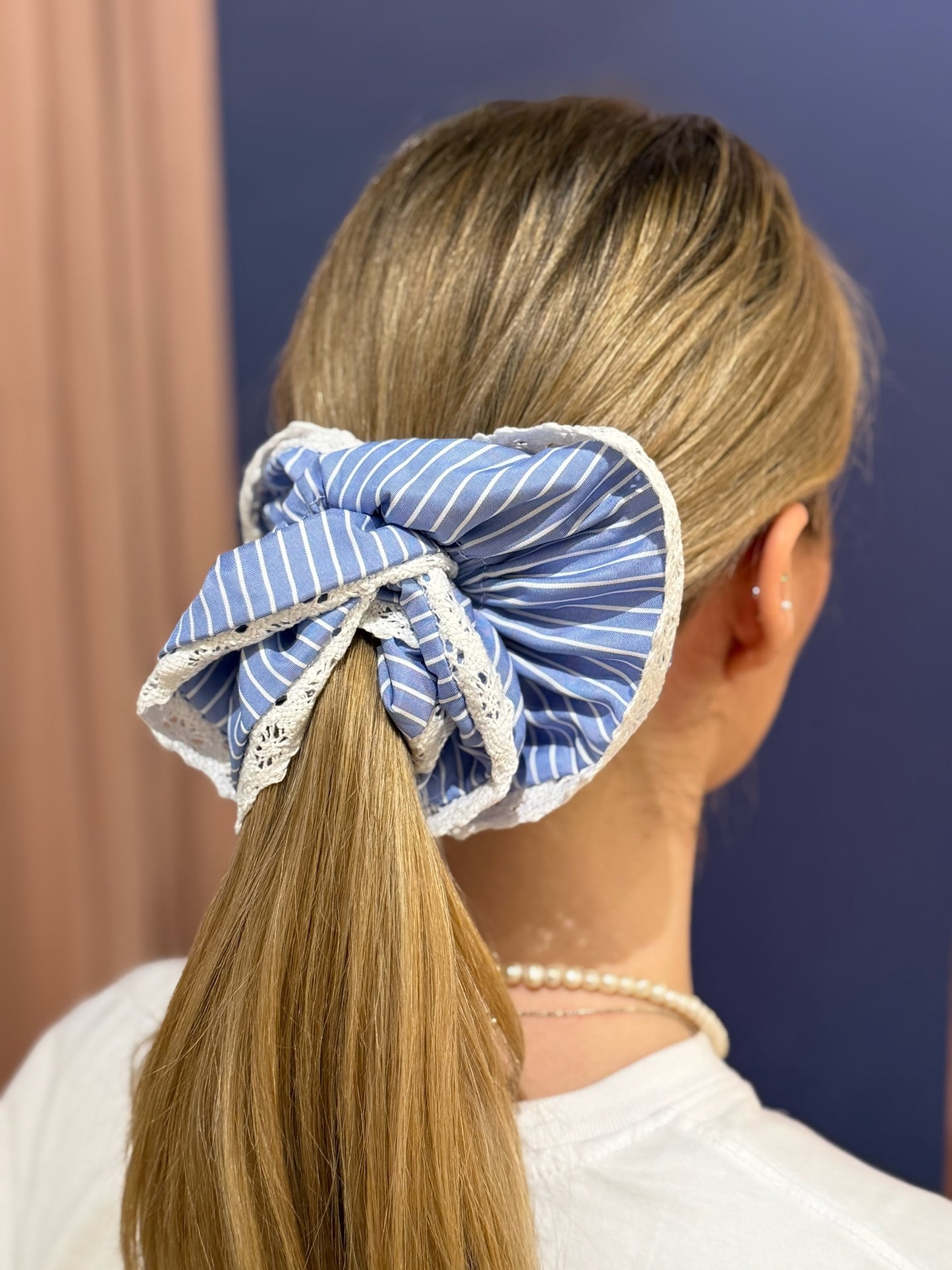 Sui Ava Blueberry Lace Scrunchie