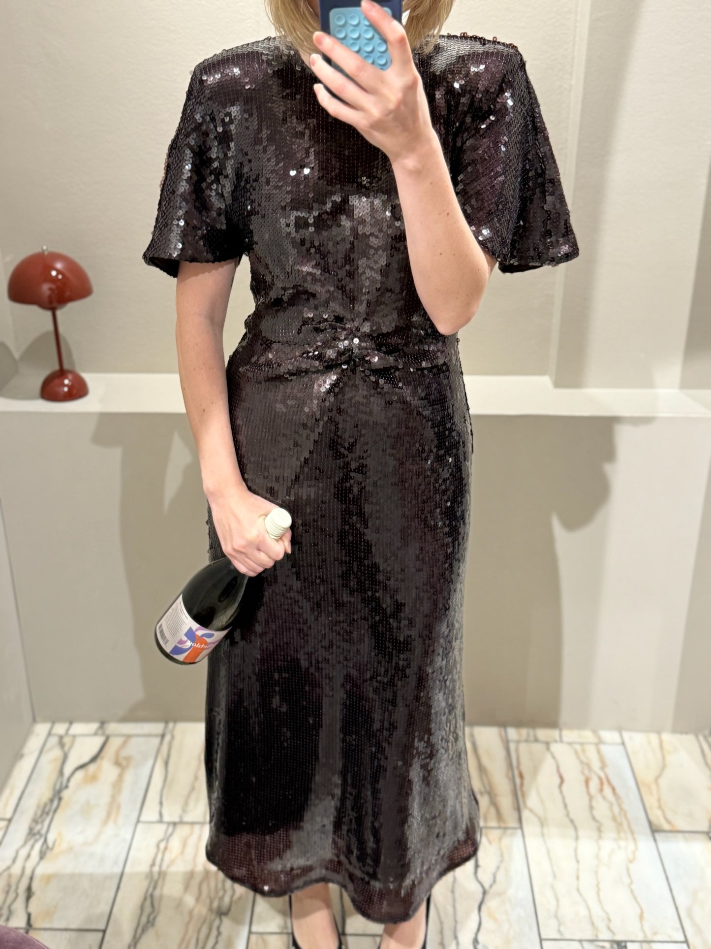 ROTATE Sequin Dress W. Slit