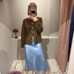 G-Satin Skirt Skyblue