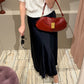 G-Satin Skirt Nightblue