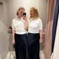 G-Satin Skirt Nightblue