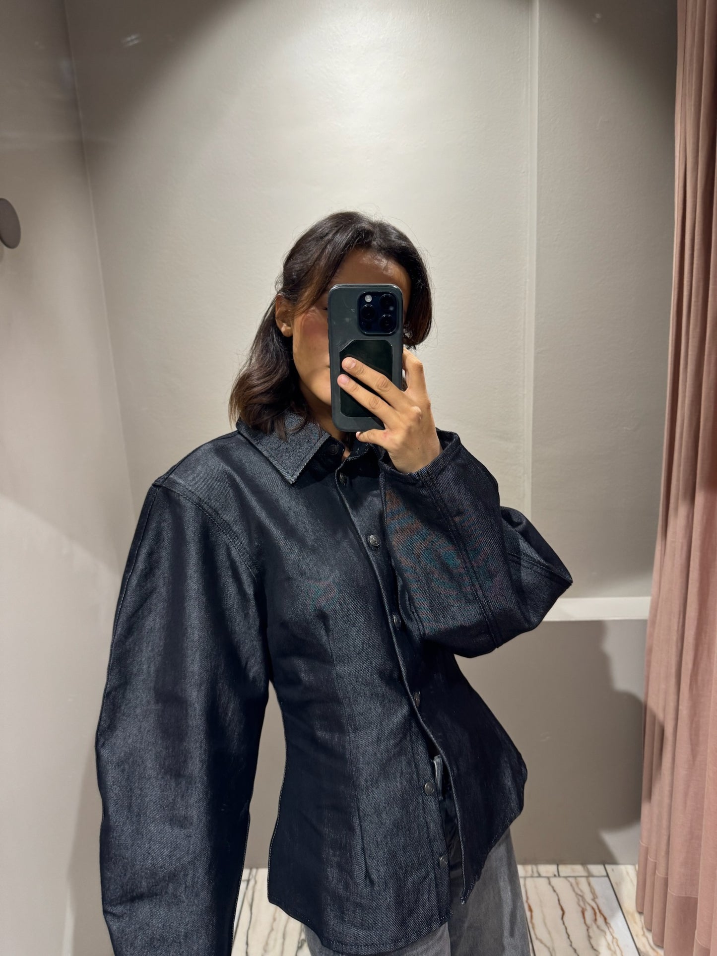 Rotate Denim Fitted Shirt