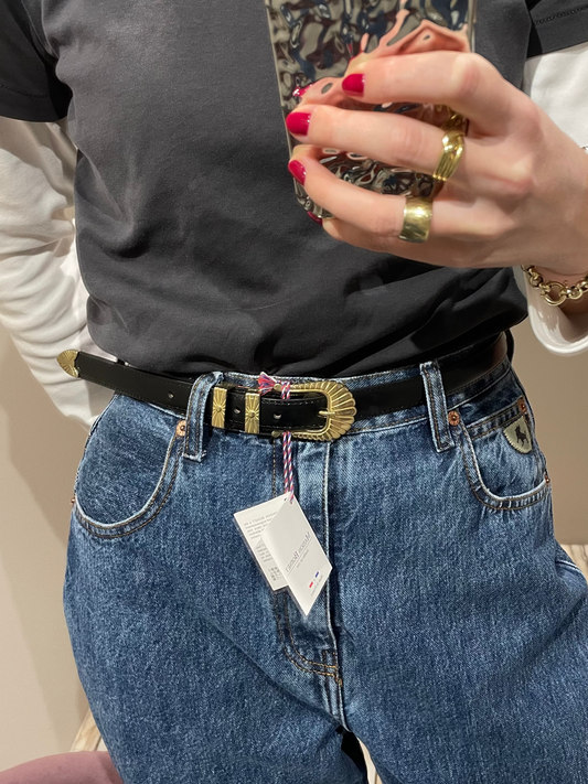 Maison Boinet Westerngürtel Schwarz