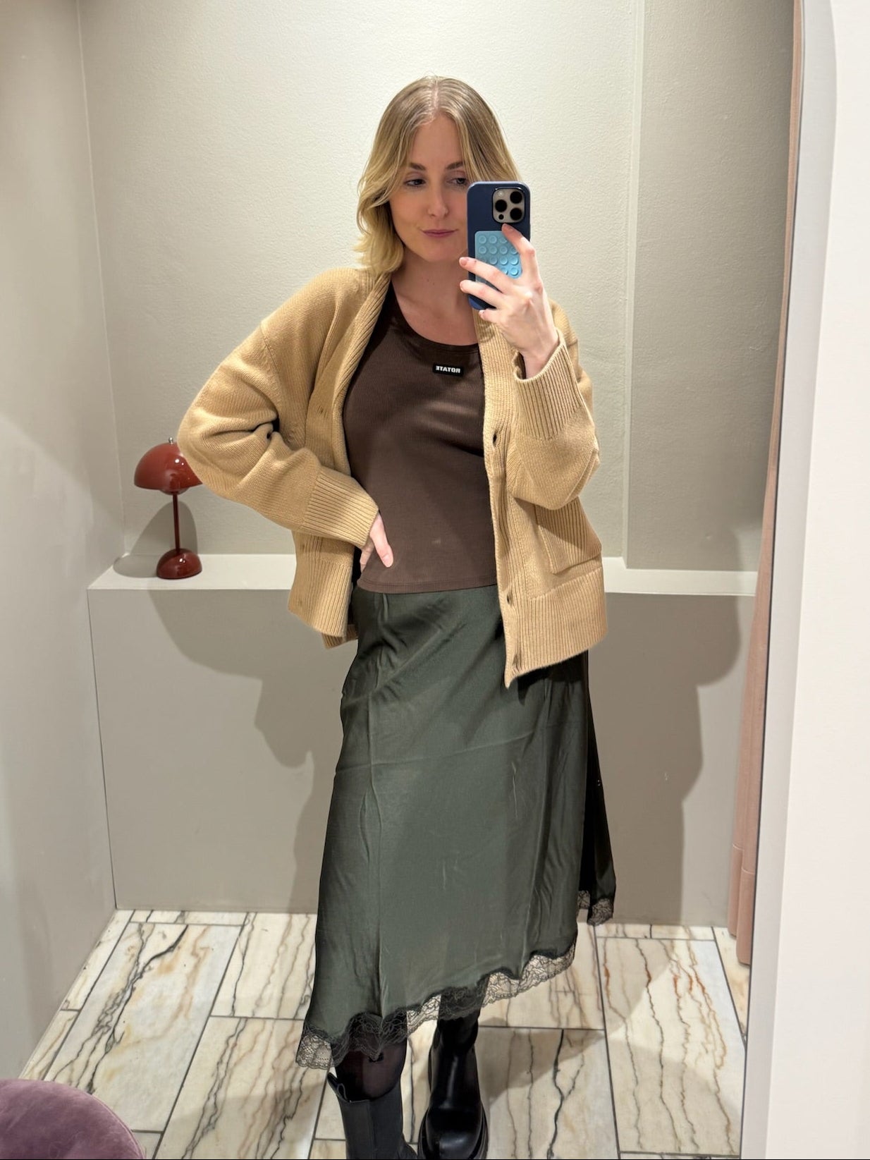 Ba&Sh Cyla Skirt Khaki