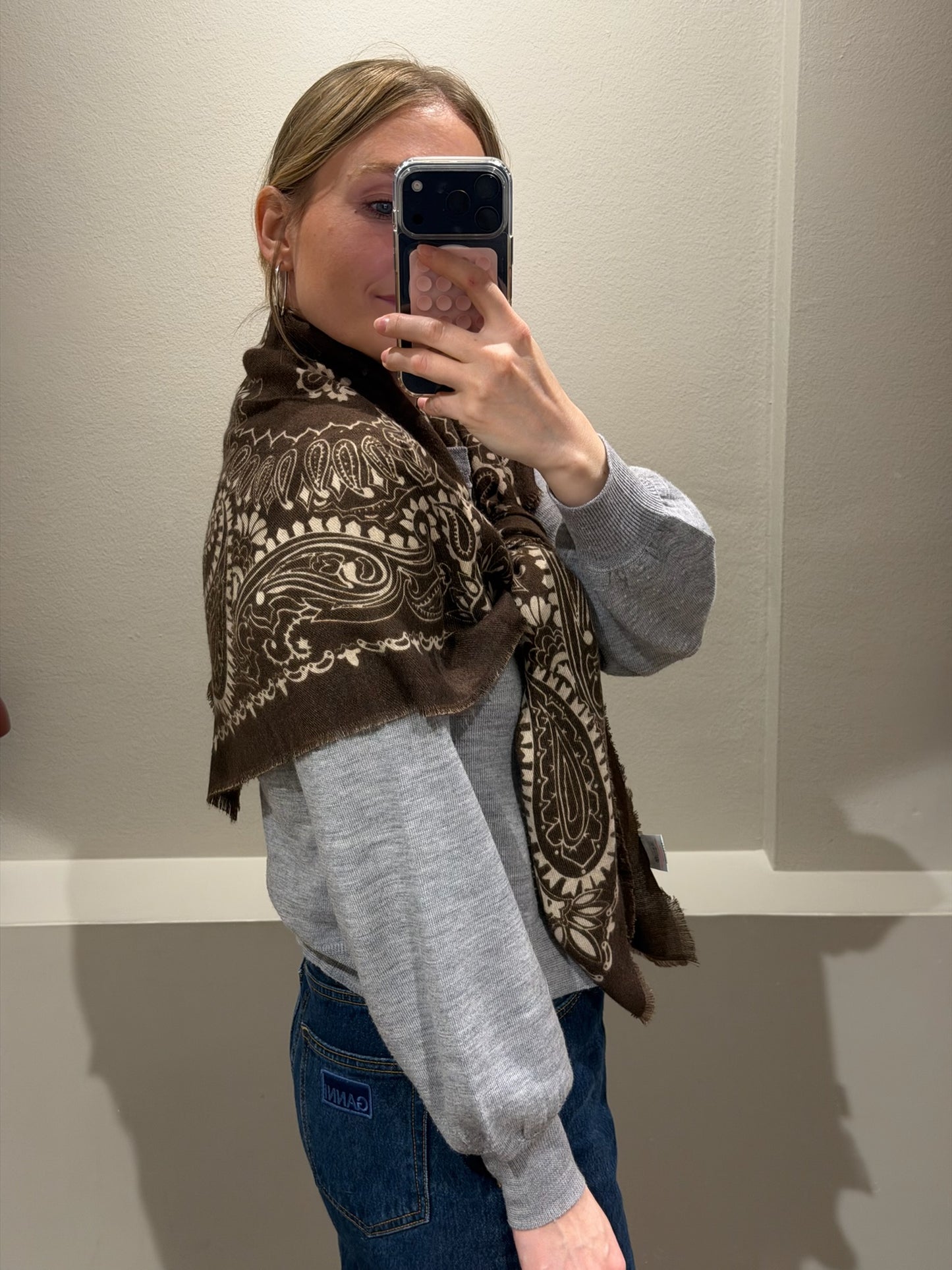 G-Paisley Scarf Braun