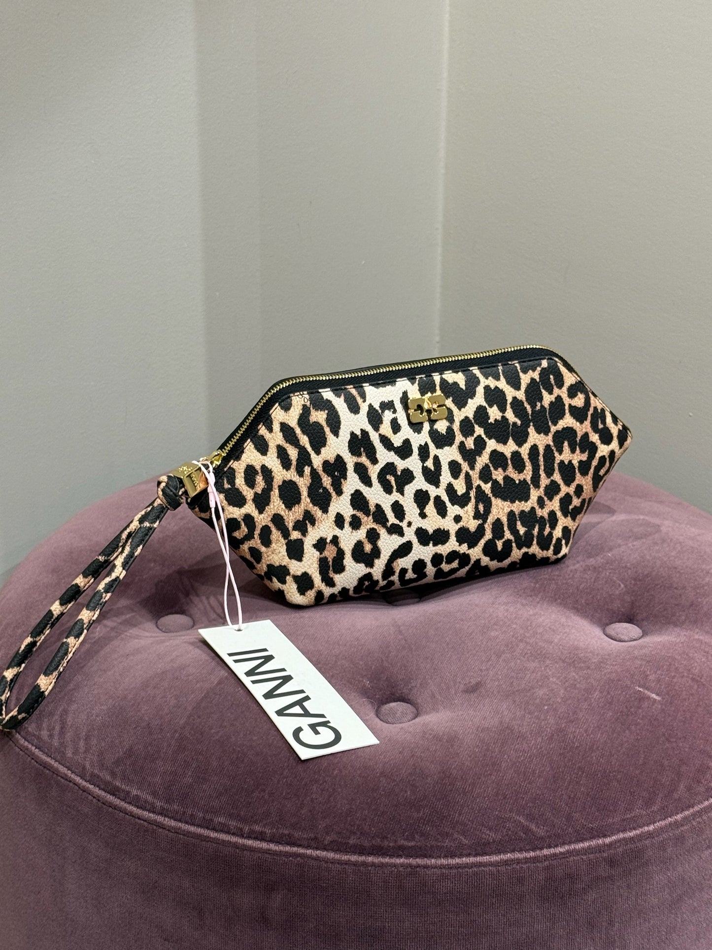 GANNI Bou Make Up Pouch Printed Grained