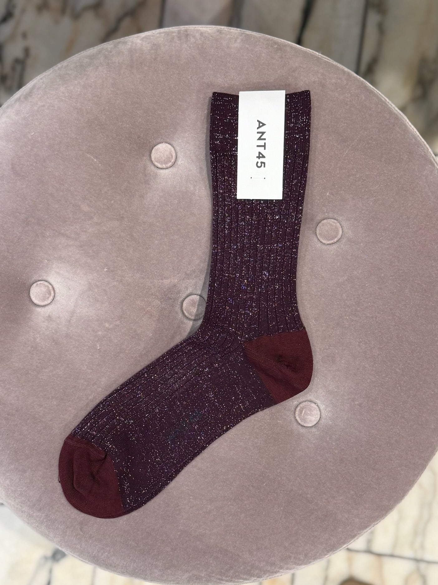 Cherry Short Socks Bordeaux