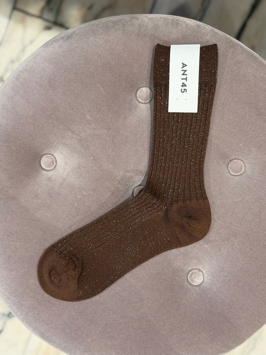 Cherry Short Socks Braun
