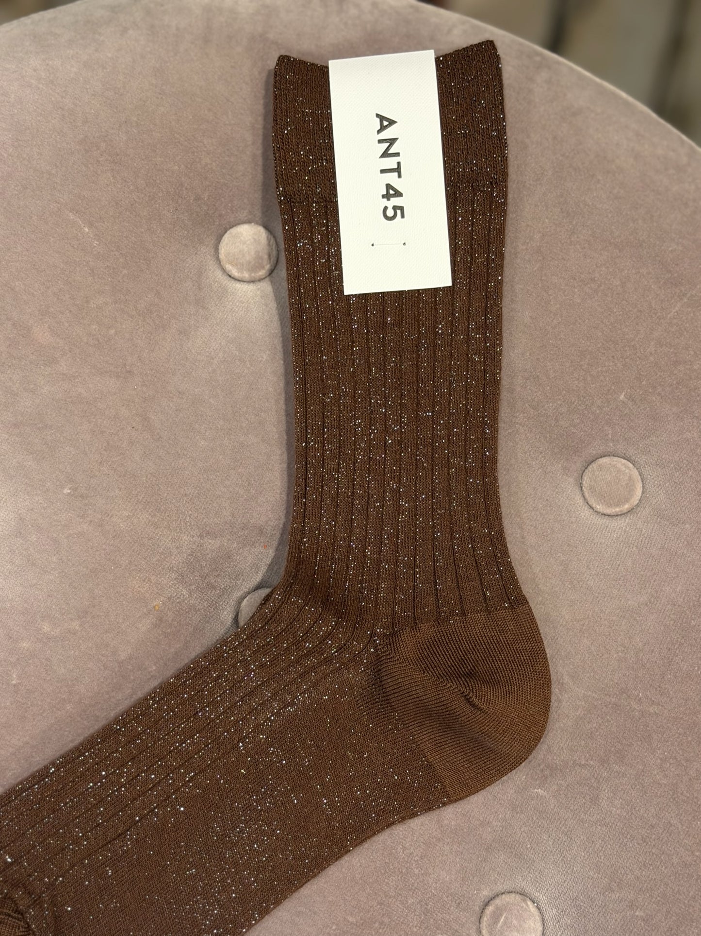 Cherry Short Socks Braun