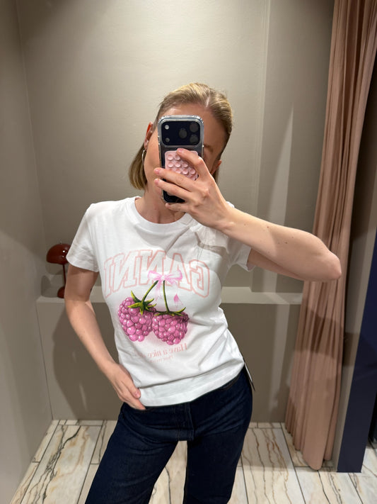 GANNI Baby Fit T-shirt Raspberry